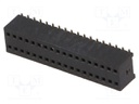 Socket; pin strips; female; PIN: 36; straight; 1.27mm; SMT; 2x18
