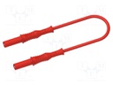 Test lead; 36A; insulated; Len: 2m; red; Cond.cross sec: 2.5mm2