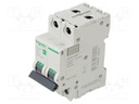 Circuit breaker; 230/400VAC; Inom: 50A; Poles: 2; Charact: C; 6kA