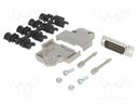 D-Sub; PIN: 15; plug; male; shielded; soldering; for cable; black