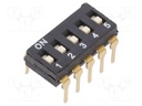 Switch: DIP-SWITCH; Poles number: 5; OFF-ON; 0.025A/24VDC; Pos: 2/5