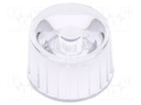LED lens; round; colourless; 90°; V: with holder