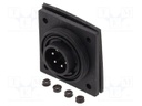 Connector: circular; socket; male; PIN: 6; 5A; 277V; low profile