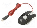 Optical mouse; black,mix colours; USB A; wired; No.of butt: 7