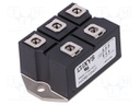 Three-phase bridge rectifier; Urmax: 1.2kV; If: 60A; Ifsm: 550A