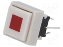 Switch: keypad; Pos: 2; DPDT; 0.1A/30VDC; white; Illumin: LED; red
