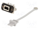Socket; USB B mini; MUSB; for panel mounting,screw; THT; USB 2.0
