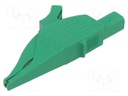 Crocodile clip; 19A; green; Grip capac: max.39.5mm