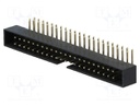 Socket; IDC; male; PIN: 44; angled 90°; THT; gold flash; 2mm