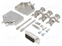 D-Sub; PIN: 15; plug; male; turned contacts; straight; soldering