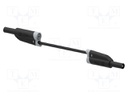 Test lead; 12A; banana plug 4mm,both sides; Len: 1m; black