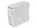 Power supply: switched-mode; 60W; 24VDC; 2.5A; 220÷240VAC; DIN