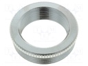 Reduction of threads for glands; Int.thread: PG21; brass; nickel