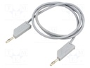Test lead; 60VDC; 30VAC; 32A; Len: 1m; grey; Cond.cross sec: 2.5mm2