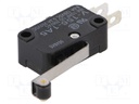 Microswitch SNAP ACTION; with lever (with roller); SPDT; Pos: 2