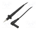 Test lead; PVC; 1.5m; black; 20A; Plating: nickel plated