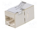 Coupler; Cat: 6a; shielded; Layout: 8p8c; RJ45 socket,both sides