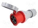 Connector: AC supply 3-phase; plug; female; 125A; 400VAC; IP67