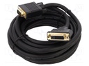 Cable; DVI-I (24+5) socket,VGA male; single link; Len: 5m; black