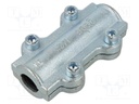 Splice terminal: fixing clamp; sealing; 10bar; cast iron; CLAMPS
