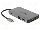 Hub USB; USB 3.1 Gen 1; 10/100/1000Mbps; grey; Number of ports: 9