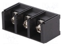 PCB terminal block; straight; 16mm; ways: 3; on PCBs; 6mm2; tinned