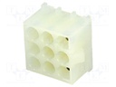 Socket; wire-board; female; 6.35mm; PIN: 9; Layout: 3x3; THT