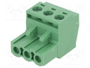 Pluggable terminal block; 5mm; ways: 3; straight; plug; female