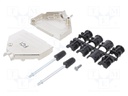 D Sub Backshell, DB, 180°, Zinc Body