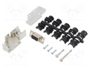 D-Sub; PIN: 9; plug; female; shielded,stamped and formed contacts