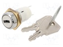 Switch: key switch; Stabl.pos: 2; Switch.method: ON-ON; polyamide