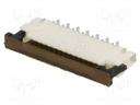 Connector: FFC (FPC); vertical; PIN: 14; ZIF; SMT; 0.5A; 30mΩ; 1mm