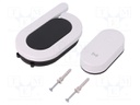 Wireless door bell; IP20 (receiver),IP56 (transmitter); 868MHz