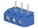 PCB terminal block; straight; 5mm; ways: 3; on PCBs; 2.5mm2; tinned