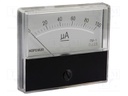 Ammeter; analogue; on panel; I AC: 0A÷100uA; Class: 2,5; 70x60mm