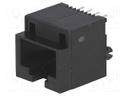 Socket; RJ45; PIN: 8; with step; gold-plated; Layout: 8p8c; THT