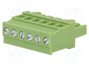 Pluggable terminal block; 5mm; ways: 6; angled 90°; plug; female
