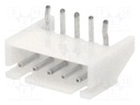 Socket; wire-board; male; XH; 2.5mm; PIN: 5; THT; 250V; 3A; -25÷85°C