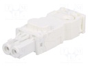 Female plug; 025; female; white