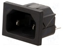 Connector: AC supply; socket; male; 10A; 250VAC; IEC 60320; C18