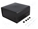 Enclosure: with panel; X: 160mm; Y: 180mm; Z: 85mm; ABS; black