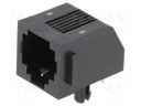 Socket; RJ11; PIN: 4; Cat: 3; shielded,with panel stop blockade