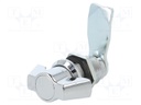 Lock; without cylinder; zinc and aluminium alloy; 30mm; chromium