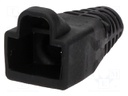 RJ45 plug boot; 6mm; Colour: black