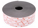 Tape: velcro; W: 50mm; L: 5m; D: 5.7mm; acrylic; black; -29÷93°C