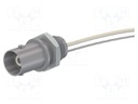 Connector: socket; BNC; grey; Connection: screw; on panel; 5÷40°C