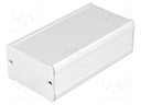 Enclosure: with panel; TUF; X: 55mm; Y: 100mm; Z: 35mm; aluminium