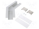 Connector 135°; silver; aluminium; Application: VARIO30-05
