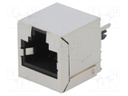 Socket; RJ45; PIN: 8; Cat: 6; shielded; Layout: 8p8c; THT; straight