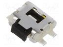 Microswitch TACT; SPST-NO; Pos: 2; 0.05A/12VDC; SMT; none; 1.6N